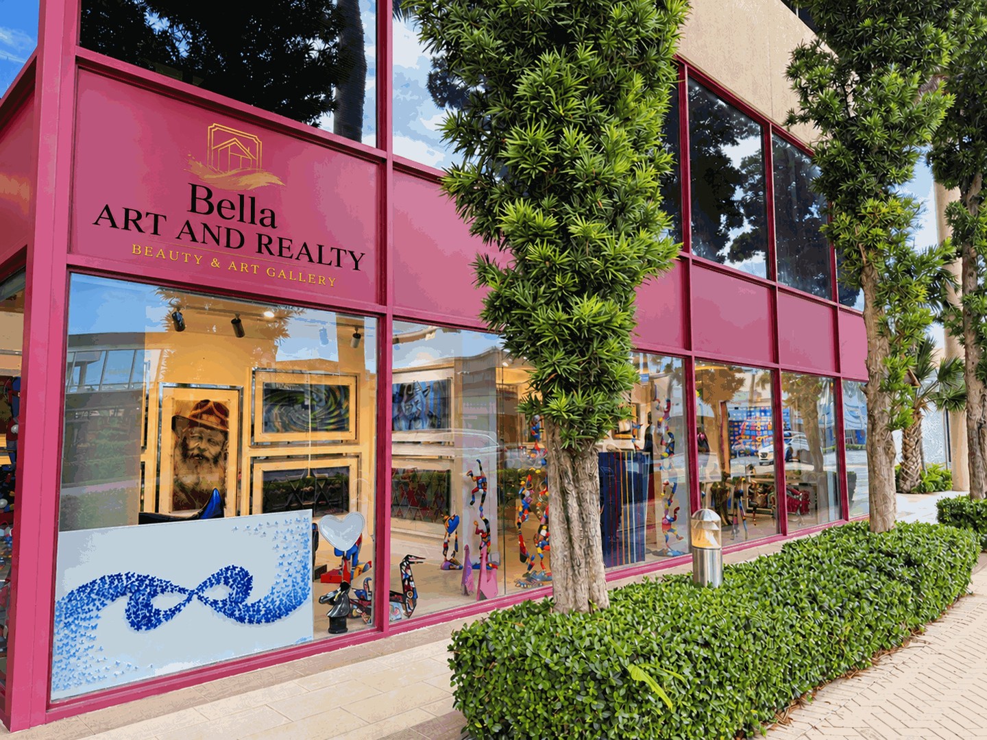 The Bella Art and Realty gallery on Kane Concourse, Bay Harbor Islands
